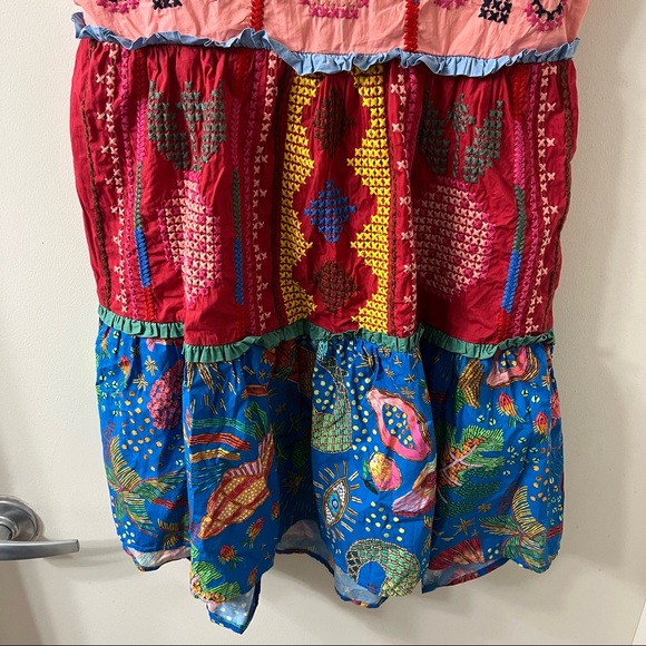 NWT Farm Rio Color Block Embroidered Mini Dress Size Medium - Picture 7 of 12